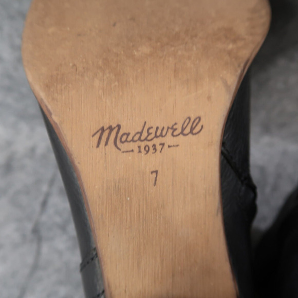 Madewell Shoes Womens 7 Bootie Fashion Classic Billie Boot Leather Stacked Heel - Picture 13 of 15